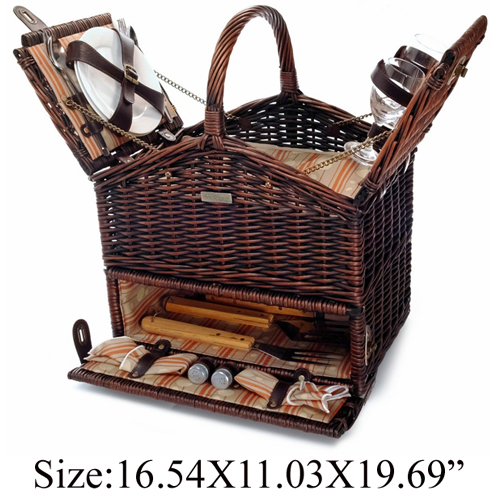 Willow BBQ  Basket for 2 persons use